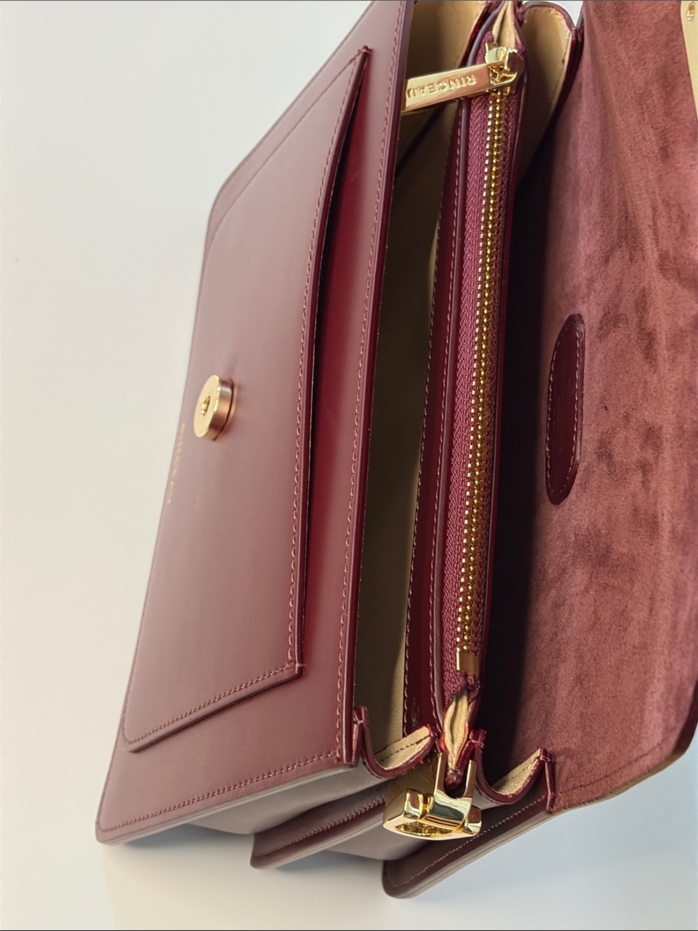 Maison Rinceau Bordeaux Petit Apollon Leather Top-Handle Bag - Picture 7 of 11